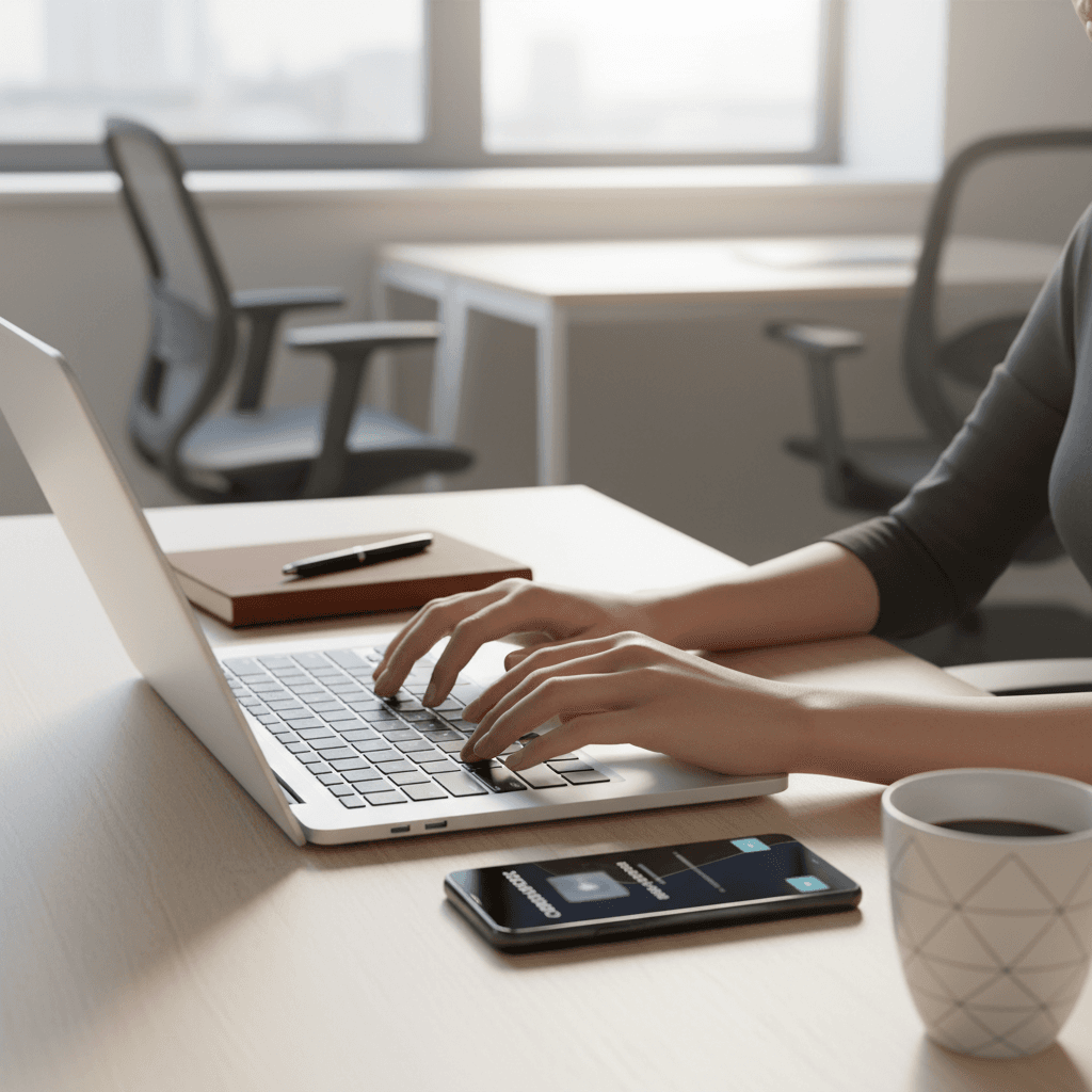 Profesional de ventas contactando prospectos calificados